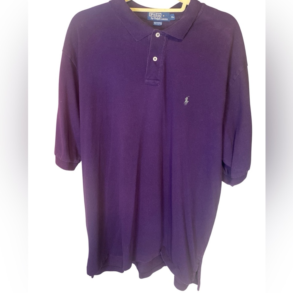 Vintage Polo by Ralph Lauren Men's Golf Shirt Pony Logo Dark Purple Size XL